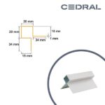 Cedral Click ārējā stūra profils, aile, simetrisks