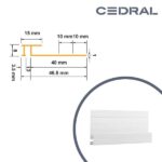 Cedral Click sākuma profils, horizontāla montāža