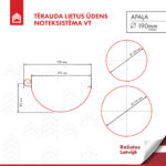 Tērauda lietus ūdens noteksistēma AV, APAĻA, D190 mm - Image 3